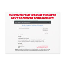 I Survived Four Years by RoseWrites Postcard