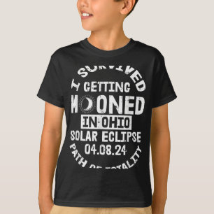 I Survived Getting Mooned In Ohio Solar Eclipse Ap T-Shirt