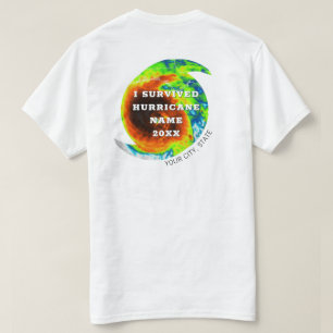 I SURVIVED HURRICANE City State Personalized T-Shi T-Shirt