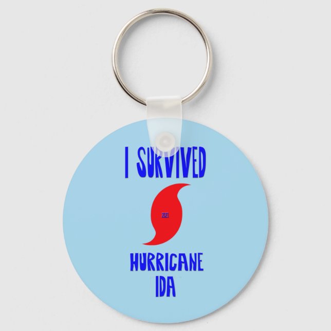 I Survived Hurricane Ida Keychain (Front)
