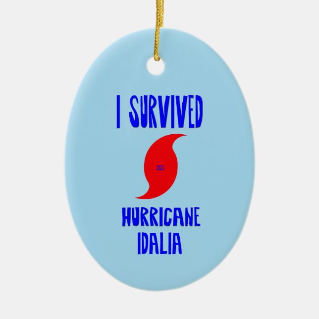 I Survived Hurricane Idalia Ceramic Ornament (Front)