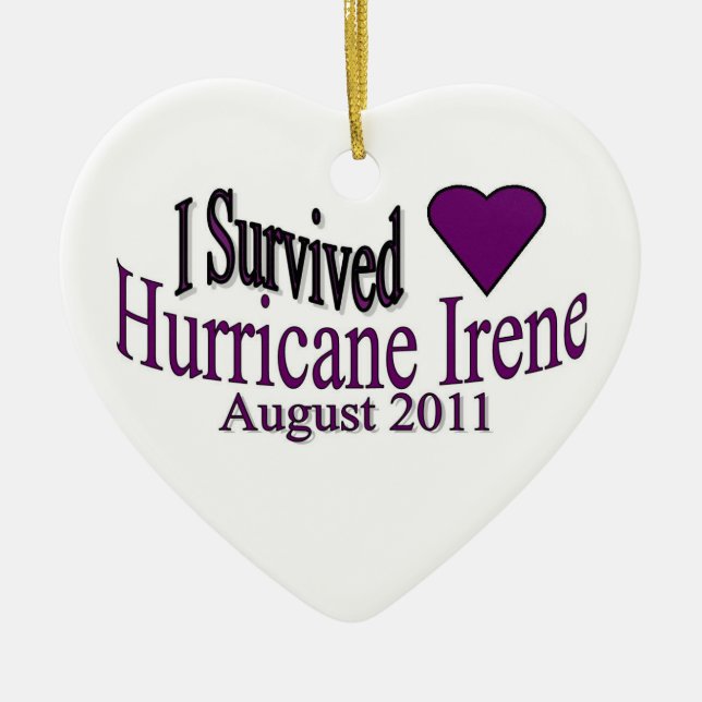 I Survived Hurricane Irene Ornament (Front)
