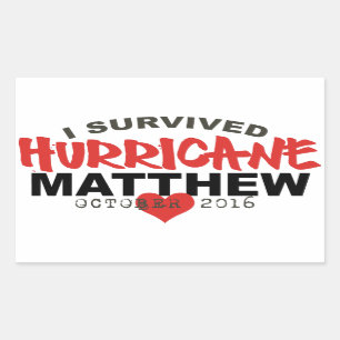 I Survived Hurricane Matthew October 2016 Sticker