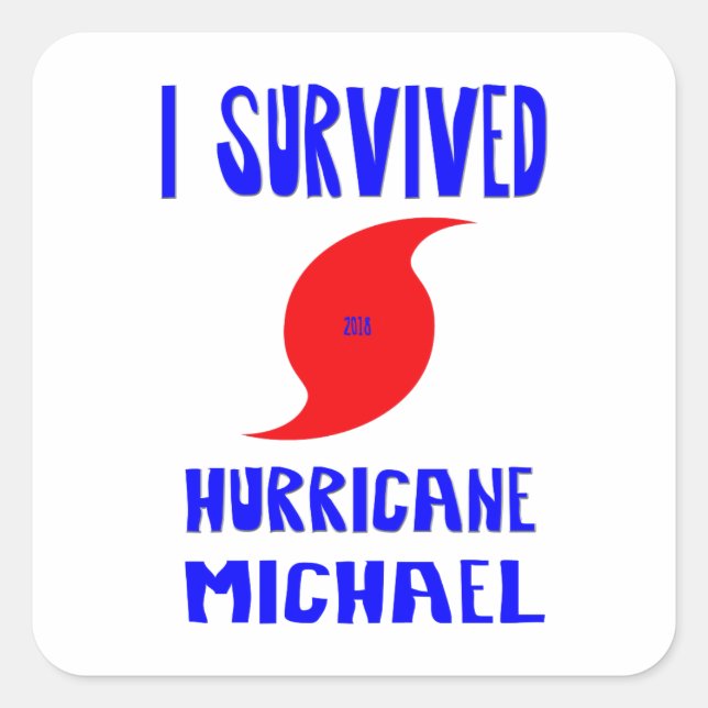 I Survived Hurricane Michael Square Sticker (Front)