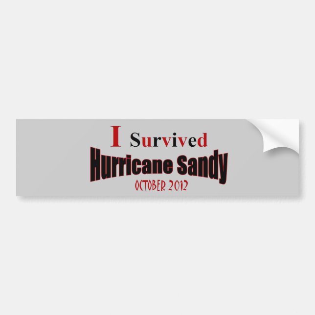 I Survived Hurricane Sandy Bumper Sticker (Front)