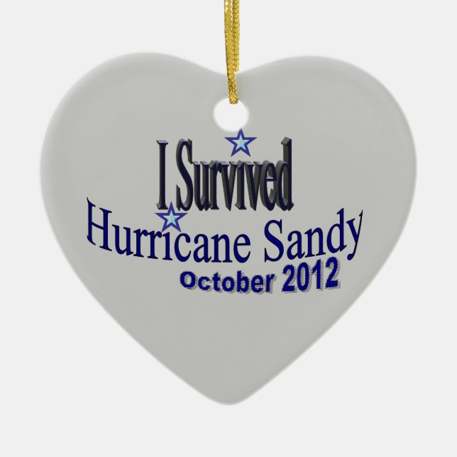 I Survived Hurricane Sandy Ornament (Front)