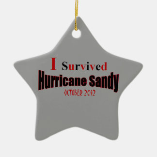I Survived Hurricane Sandy Star Ornament