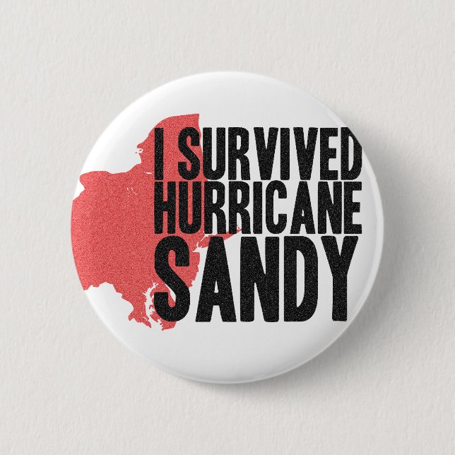I Survived Hurricane Sandy  T-Shirt 2 Inch Round Button (Front)