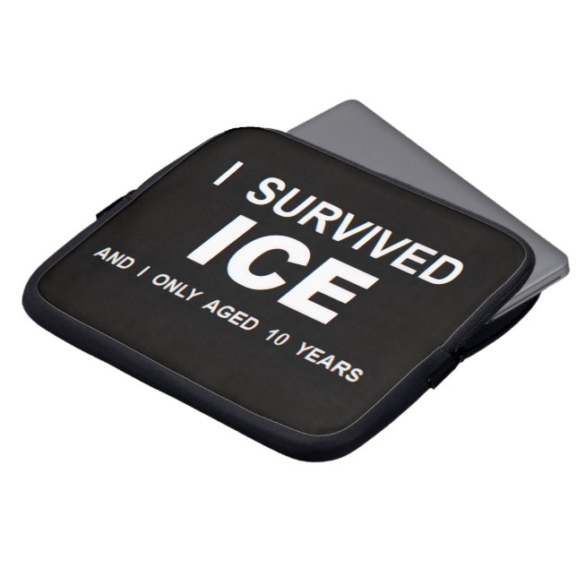 I Survived ICE  Laptop Sleeve (Front Top)