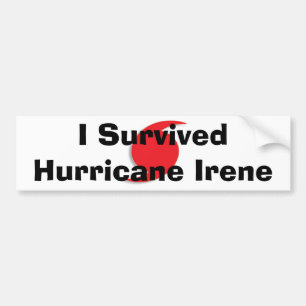 I Survived Irene bumpersticker Bumper Sticker