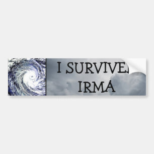 I SURVIVED IRMA HURRICANE BUMPER STICKER