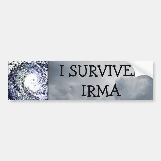 I SURVIVED IRMA HURRICANE BUMPER STICKER (Front)