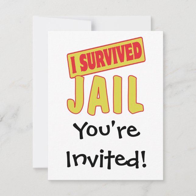 I SURVIVED JAIL INVITATION (Front)