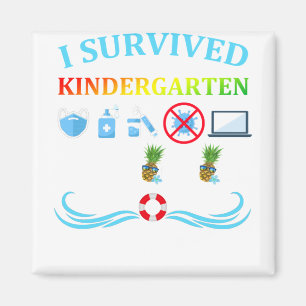 I Survived Kindergarten Class Of 2021 Graduation Q Magnet