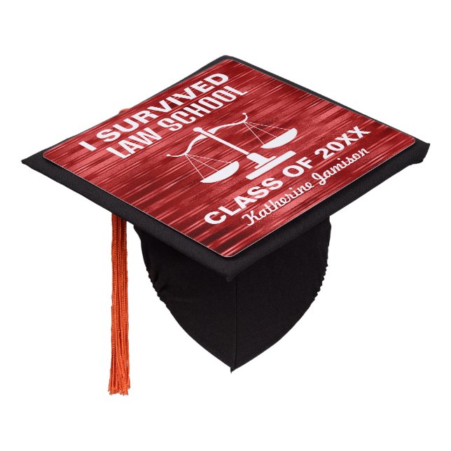 I Survived Law School Graduation Cap Topper (Angled)