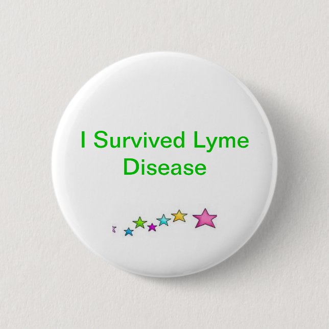 I Survived Lyme Disease 2 Inch Round Button (Front)