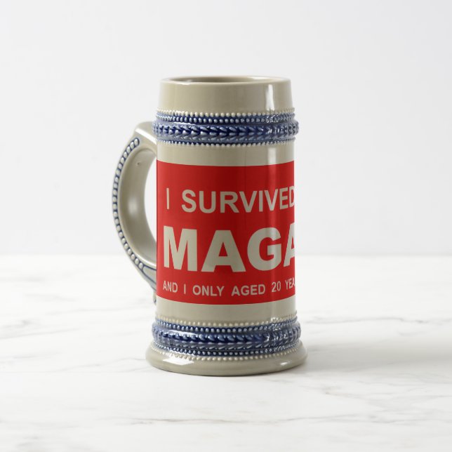 I Survived MAGA Beer Stein (Front Left)