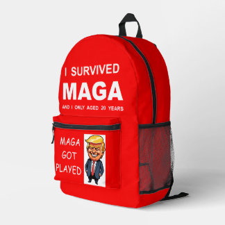 I Survived MAGA Printed Backpack