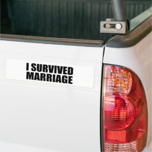 I survived marriage bumper sticker