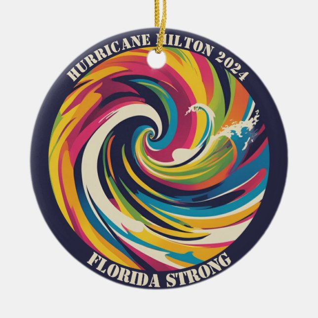 I survived Milton hurricane Oct 9 2024 Florida Ceramic Ornament (Front)
