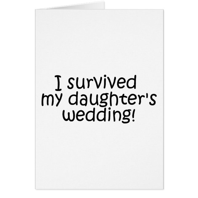 I Survived My Daughter's Wedding (Front)