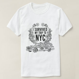 I Survived My Trip to NYC Taxi Gears Graphic Tee