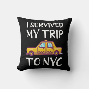 I Survived My Trip To NYC Throw Pillow