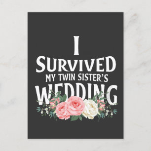 I Survived My Twin Sister’s Wedding Couples  Holiday Postcard