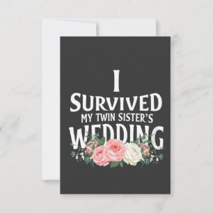 I Survived My Twin Sister’s Wedding Couples  Thank You Card