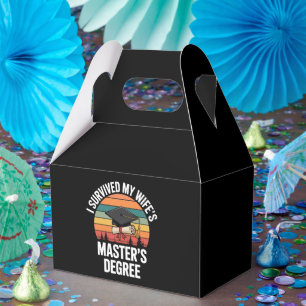 I Survived My Wifes Master's Degree Graduation Favor Box