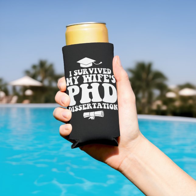 I Survived My Wife's Phd Dissertation Seltzer Can Cooler (In Situ Pool)