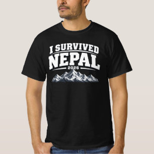 I Survived Nepal 2026 Australian Traveller  Himala T-Shirt