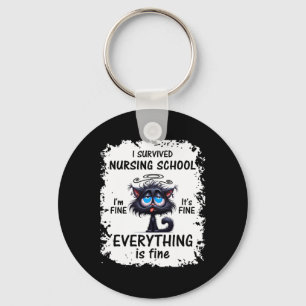 I Survived Nursing School Graduation 2025 Keychain