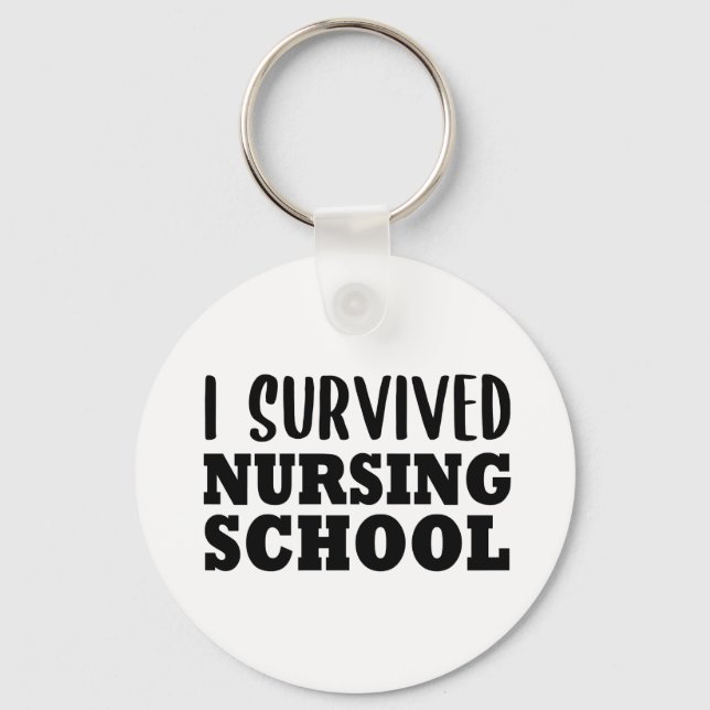 I Survived Nursing School Keychain (Front)