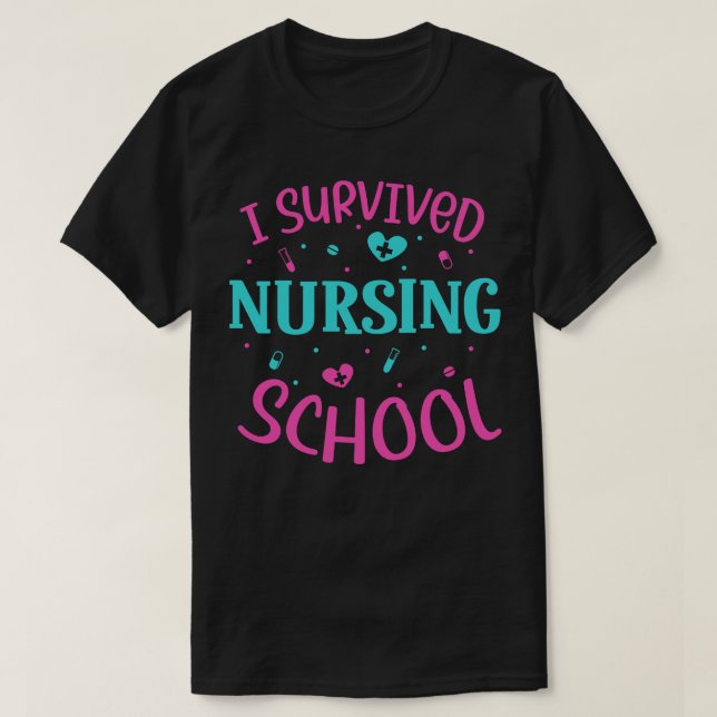 I survived nursing school T-Shirt (Design Front)
