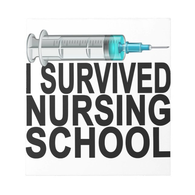 I survived nursing school Women's T-Shirts Notepad (Front)