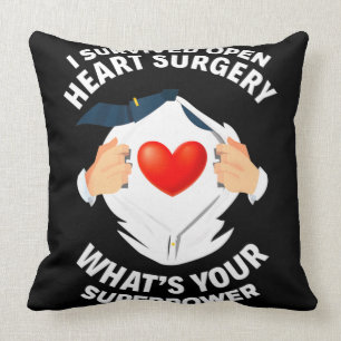 I Survived Open Heart Surgery Bypass Heart Survivo Throw Pillow