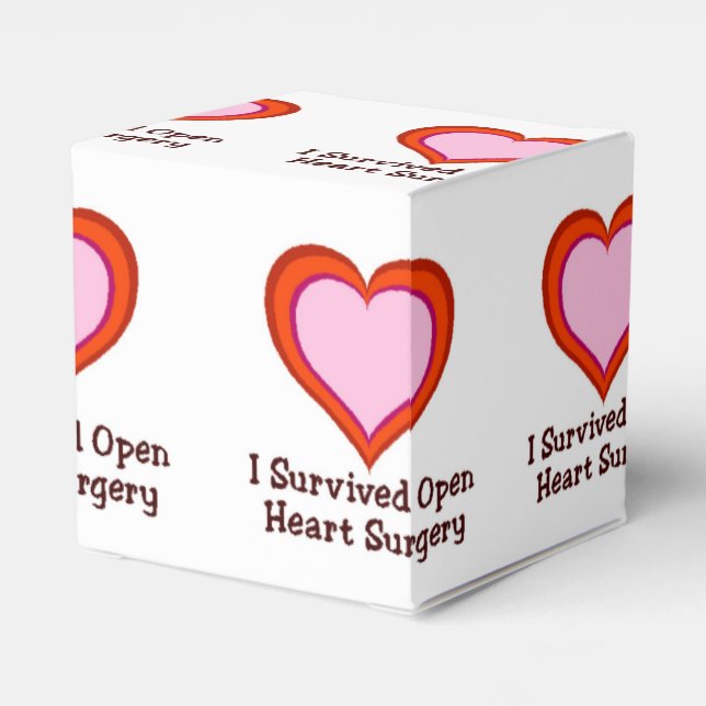 I Survived Open Heart Surgery Favor Box (Back Side)