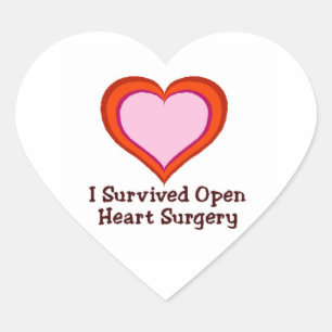 I Survived Open Heart Surgery Heart Sticker