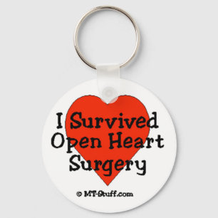 I Survived Open Heart Surgery Keychain