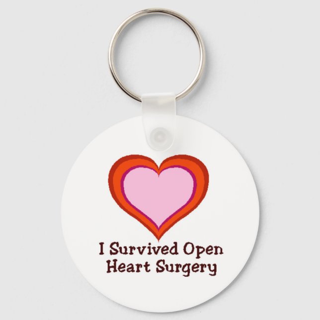 I Survived Open Heart Surgery Keychain (Front)