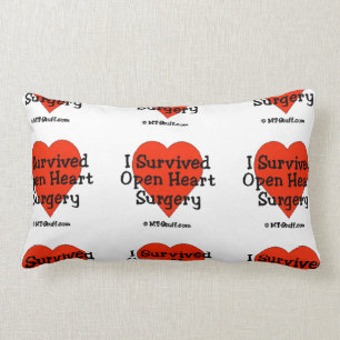 I Survived Open Heart Surgery Lumbar Pillow