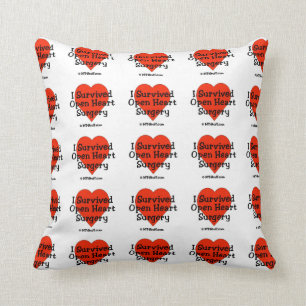 I Survived Open Heart Surgery Throw Pillow