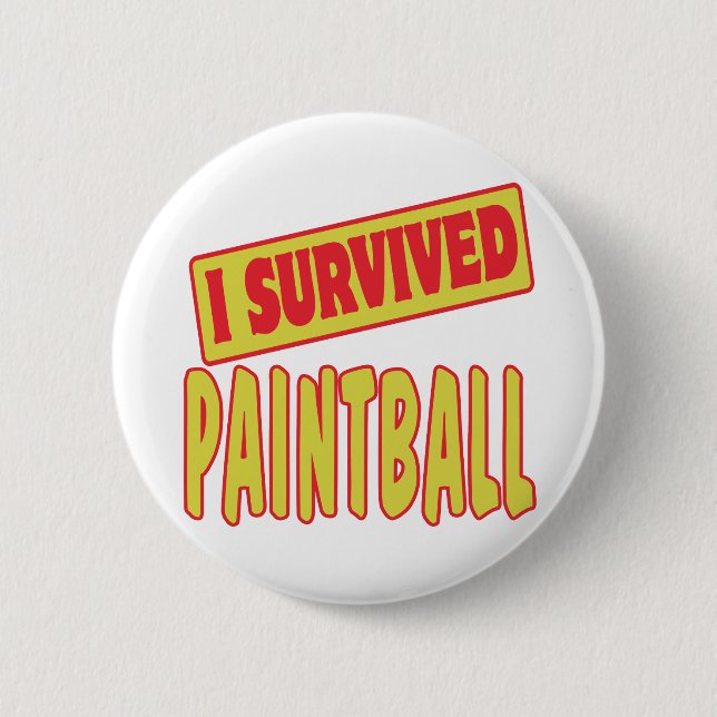 I SURVIVED PAINTBALL 2 INCH ROUND BUTTON (Front)
