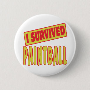 I SURVIVED PAINTBALL 2 INCH ROUND BUTTON