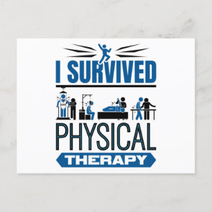 I Survived Physical Therapy Survivor Postcard