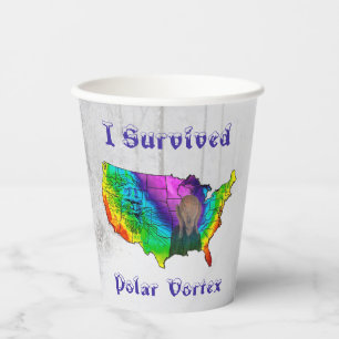 I Survived Polar Vortex  Paper Cups