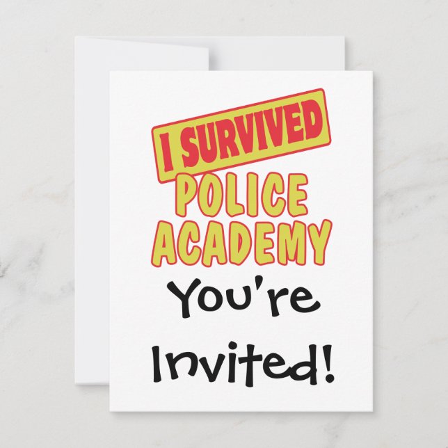I SURVIVED POLICE ACADEMY INVITATION (Front)