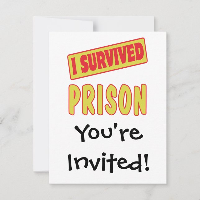 I SURVIVED PRISON INVITATION (Front)