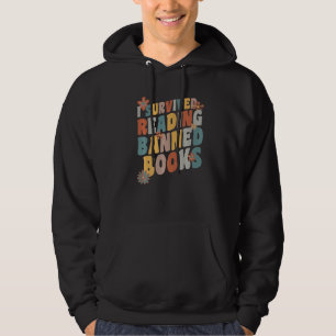 I Survived Reading Banned Books Vintage Book Lover Hoodie